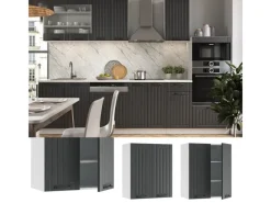 Vicco Hängeschrank Fame-Line Hängender Küchenschrank Anthrazit/Weiß 60 cm< Küchenschränke