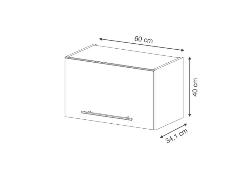 Discount Vicco Hängeschrank Fame-Line Hängender Küchenschrank Hochglanz/Weiß 60 cm Flach Dunkelblau