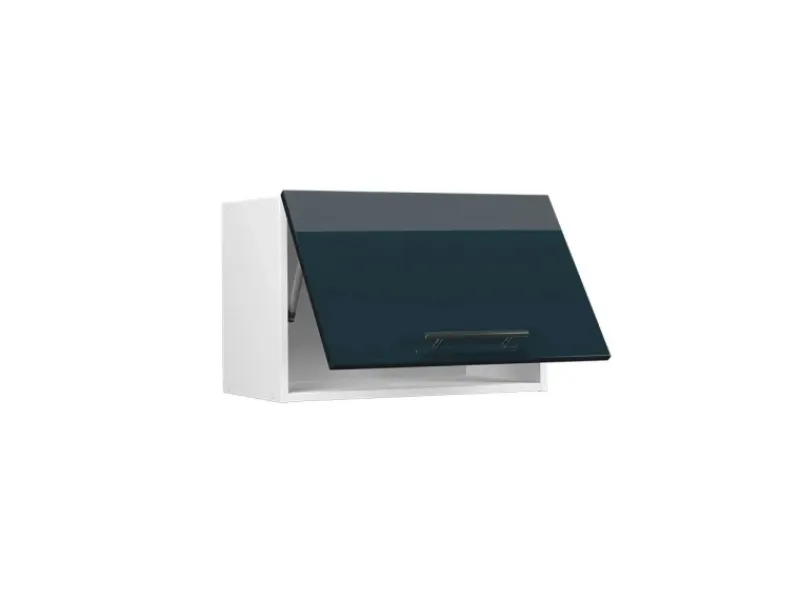 Discount Vicco Hängeschrank Fame-Line Hängender Küchenschrank Hochglanz/Weiß 60 cm Flach Dunkelblau