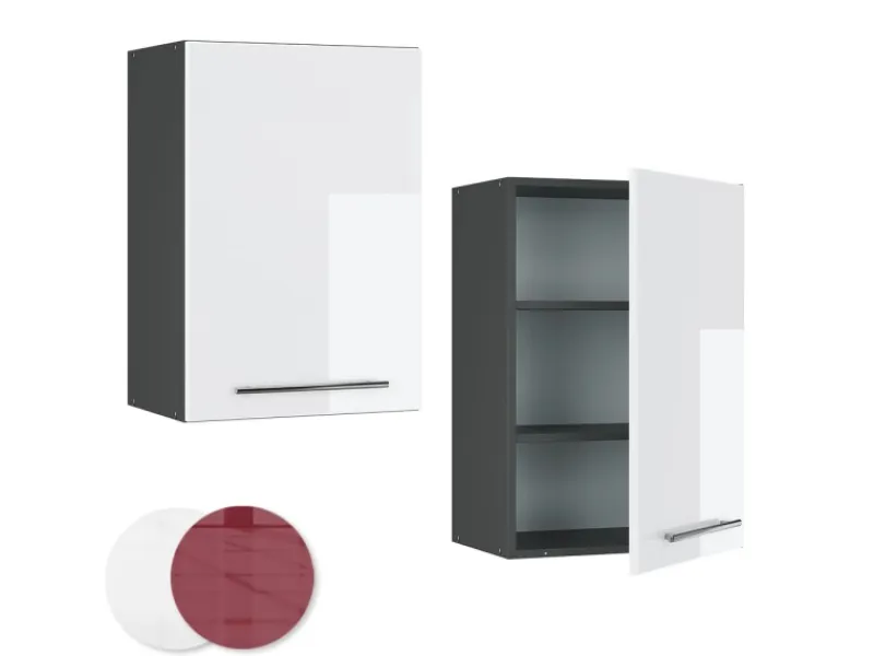 Küchenschränke<Vicco Hängeschrank Fame-Line Hängender Küchenschrank Hochglanz/Anthrazit 50 cm