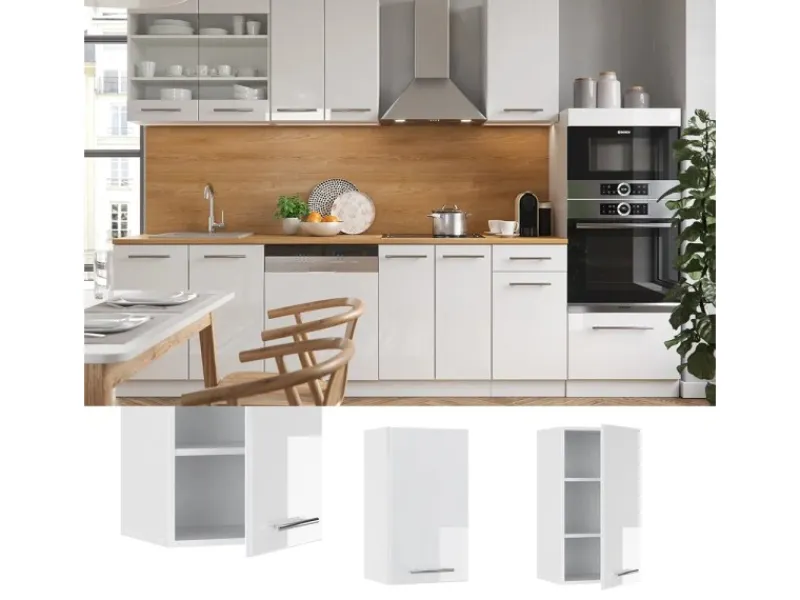 New Vicco Hängeschrank Fame-Line Hängender Küchenschrank Hochglanz/ 40 cm Weiß