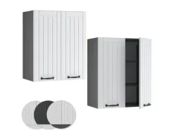 Outlet Vicco Hängeschrank Fame-Line Hängender Küchenschrank Landhaus/Anthrazit 60 cm Weiß