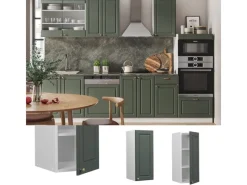 Vicco Hängeschrank Fame-Line Hängender Küchenschrank Grün-Gold Landhaus/Weiß 30 cm< Küchenschränke