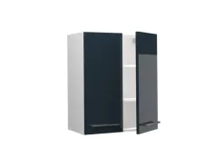 New Vicco Hängeschrank Fame-Line Hängender Küchenschrank Hochglanz/Weiß 60 cm Dunkelblau