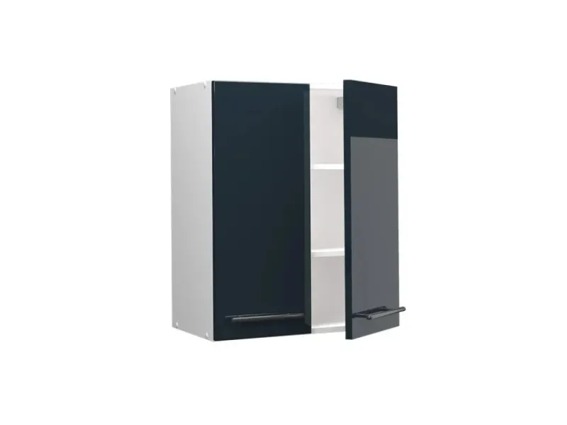 New Vicco Hängeschrank Fame-Line Hängender Küchenschrank Hochglanz/Weiß 60 cm Dunkelblau