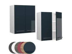 New Vicco Hängeschrank Fame-Line Hängender Küchenschrank Hochglanz/Weiß 60 cm Dunkelblau