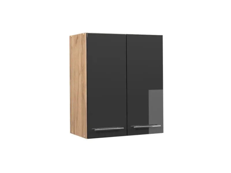 Küchenschränke<Vicco Hängeschrank Fame-Line Hochglanz/Goldkraft Eiche 60 cm