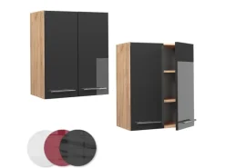 Küchenschränke<Vicco Hängeschrank Fame-Line Hochglanz/Goldkraft Eiche 60 cm