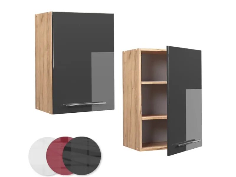 Vicco Hängeschrank Fame-Line Hochglanz/Goldkraft Eiche 50 cm< Küchenschränke
