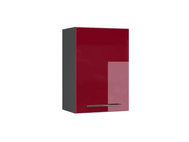 Vicco Hängeschrank Fame-Line Hängender Küchenschrank Bordeaux Hochglanz/Anthrazit 50 cm< Küchenschränke
