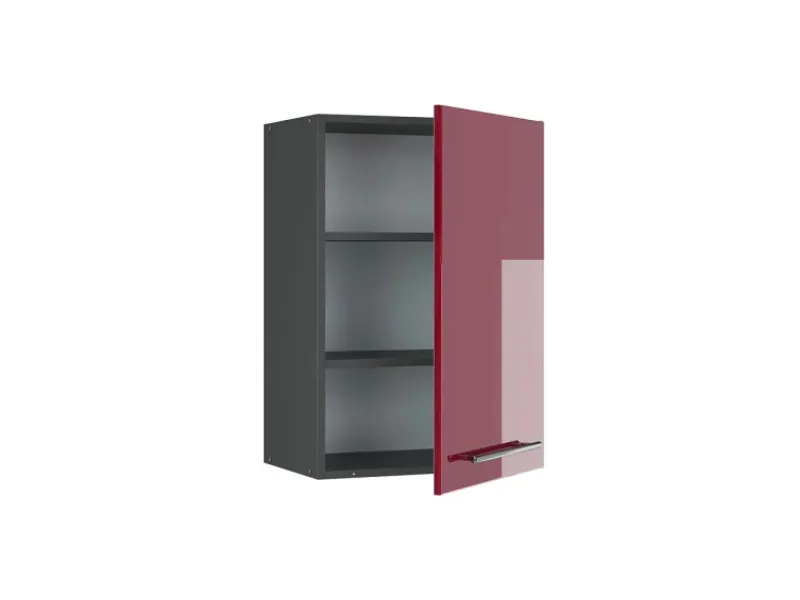 Vicco Hängeschrank Fame-Line Hängender Küchenschrank Bordeaux Hochglanz/Anthrazit 50 cm< Küchenschränke