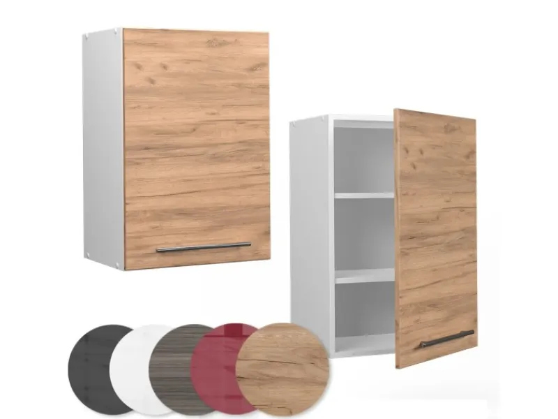 Vicco Hängeschrank Fame-Line Hängender Küchenschrank Goldkraft /Weiß 50 cm< Küchenschränke