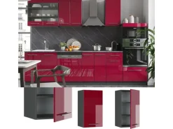Küchenschränke<Vicco Hängeschrank Fame-Line Hängender Küchenschrank Bordeaux Hochglanz/Anthrazit 40 cm