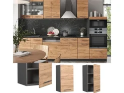 Vicco Hängeschrank Fame-Line Hängender Küchenschrank Goldkraft /Anthrazit 40 cm< Küchenschränke