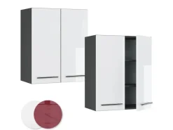 Vicco Hängeschrank Fame-Line Hängender Küchenschrank Hochglanz/Anthrazit 60 cm< Küchenschränke