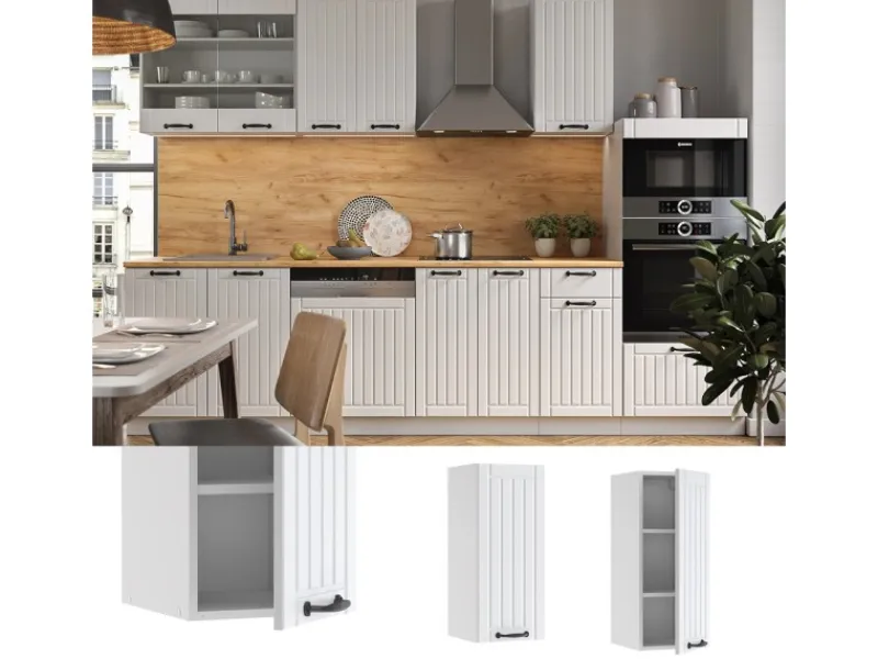 New Vicco Hängeschrank Fame-Line Hängender Küchenschrank Landhaus/ 30 cm Weiß