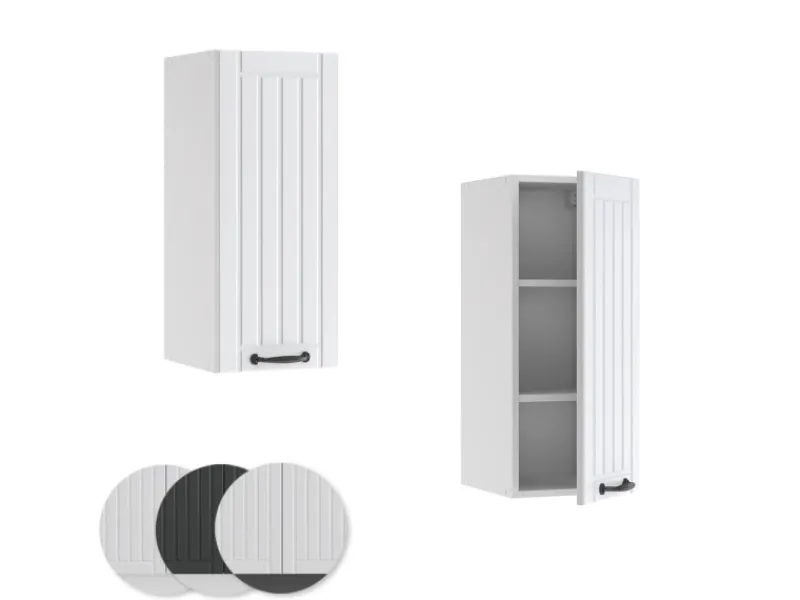 New Vicco Hängeschrank Fame-Line Hängender Küchenschrank Landhaus/ 30 cm Weiß