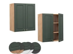 Clearance Vicco Hängeschrank Fame-Line Grün-Gold Landhaus/Goldkraft Eiche 60 cm Dunkelgrün