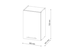 Küchenschränke<Vicco Hängeschrank Fame-Line Hängender Küchenschrank Bordeaux Hochglanz/Weiß 30 cm