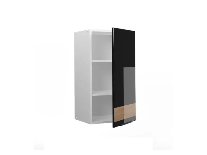 Küchenschränke<Vicco Hängeschrank Fame-Line Hängender Küchenschrank Schwarz-Eiche Hochglanz/Weiß 40 cm