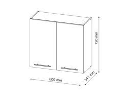 Vicco Hängeschrank Fame-Line Hängender Küchenschrank Goldkraft /Anthrazit 60 cm< Küchenschränke