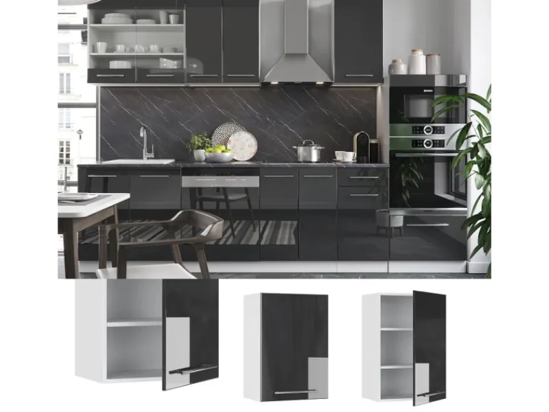 Vicco Hängeschrank Fame-Line Hängender Küchenschrank Hochglanz/Weiß 50 cm< Küchenschränke