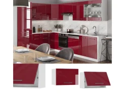 Vicco Hängeschrank Fame-Line Hängender Küchenschrank Bordeaux Hochglanz/Weiß 60 cm Flach< Küchenschränke