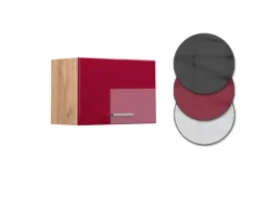 Vicco Hängeschrank R-Line Bordeaux Hochglanz/Goldkraft Eiche 60 cm Flach< Küchenschränke