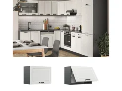Outlet Vicco Hängeschrank R-Line Hängender Küchenschrank Landhaus/Anthrazit 60 cm Flach Weiß