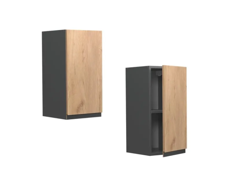 Vicco Hängeschrank R-Line Hängender Küchenschrank Goldkraft /Anthrazit 30 cm J-Shape< Küchenschränke|Einbauküchen