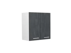 Küchenschränke<Vicco Hängeschrank R-Line Hängender Küchenschrank Schwarz Beton/Weiß 60 cm