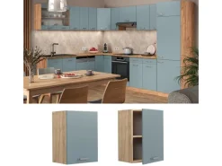 Küchenschränke<Vicco Hängeschrank R-Line Hängender Küchenschrank Blau-Grau/Goldkraft Eiche 45 cm