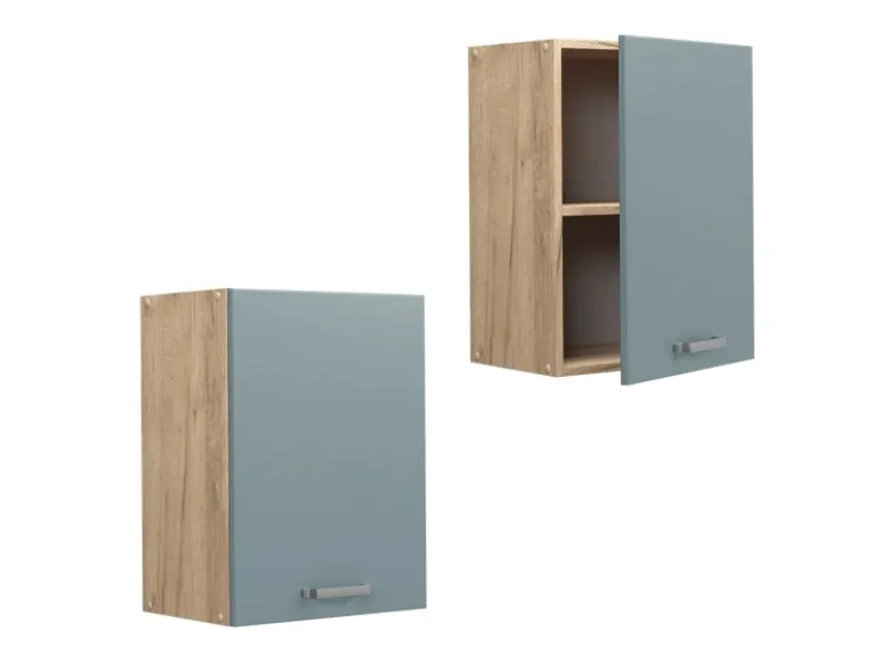 Küchenschränke<Vicco Hängeschrank R-Line Hängender Küchenschrank Blau-Grau/Goldkraft Eiche 45 cm