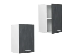 Küchenschränke<Vicco Hängeschrank R-Line Hängender Küchenschrank Schwarz Beton/Weiß 40 cm