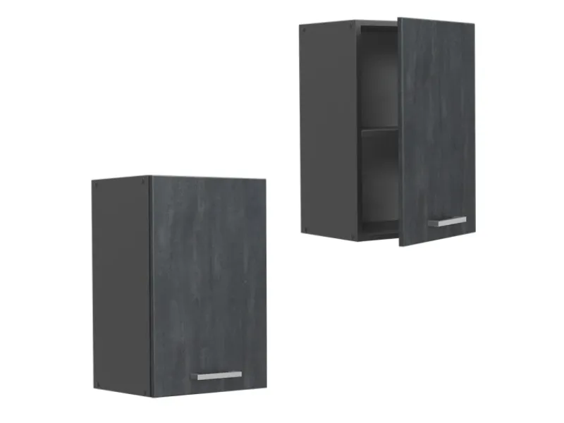 Best Vicco Hängeschrank R-Line Hängender Küchenschrank Schwarz Beton/Anthrazit 40 cm Beton Anthrazit