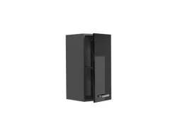 Best Vicco Hängeschrank R-Line Hängender Küchenschrank Schwarz Hochglanz/Anthrazit 30 cm Schwarz Glänzend