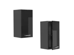 Best Vicco Hängeschrank R-Line Hängender Küchenschrank Schwarz Hochglanz/Anthrazit 30 cm Schwarz Glänzend
