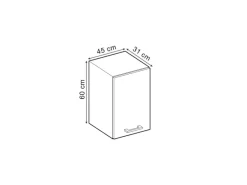 Vicco Hängeschrank R-Line Hängender Küchenschrank Artisan-Eiche/Weiß 45 cm< Küchenschränke
