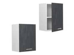 Sale Vicco Hängeschrank R-Line Hängender Küchenschrank Schwarz Beton/Weiß 45 cm Beton Anthrazit