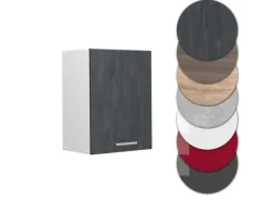 Sale Vicco Hängeschrank R-Line Hängender Küchenschrank Schwarz Beton/Weiß 45 cm Beton Anthrazit
