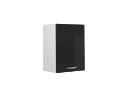Best Vicco Hängeschrank R-Line Hängender Küchenschrank Schwarz Hochglanz/Weiß 45 cm Schwarz Glänzend