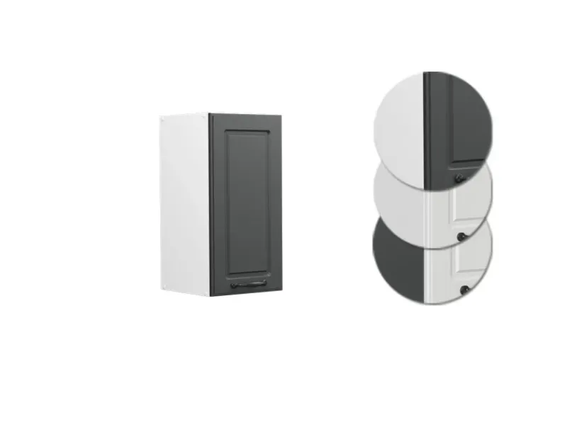 Vicco Hängeschrank R-Line Hängender Küchenschrank Anthrazit Landhaus/Weiß 30 cm< Pfannen|Küchenschränke
