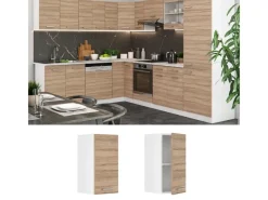 Vicco Hängeschrank R-Line Hängender Küchenschrank Sonoma/Weiß 30 cm< Pfannen|Küchenschränke