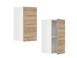 Vicco Hängeschrank R-Line Hängender Küchenschrank Sonoma/Weiß 30 cm< Pfannen|Küchenschränke
