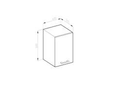 Vicco Hängeschrank R-Line Hängender Küchenschrank Landhaus/Anthrazit 45 cm Weiß