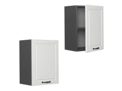 Vicco Hängeschrank R-Line Hängender Küchenschrank Landhaus/Anthrazit 45 cm Weiß