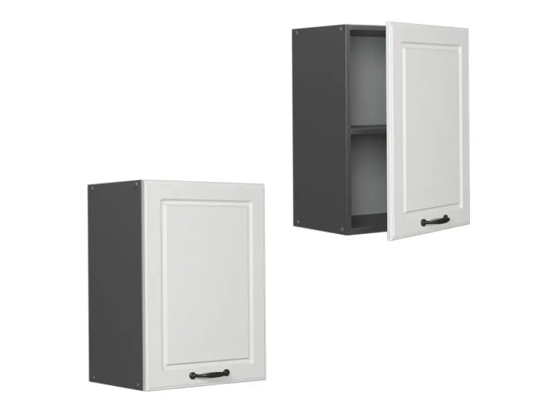 Vicco Hängeschrank R-Line Hängender Küchenschrank Landhaus/Anthrazit 45 cm Weiß