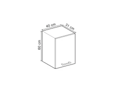 Vicco Hängeschrank R-Line Hängender Küchenschrank Artisan-Eiche/Weiß 40 cm< Küchenschränke