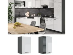 Vicco Hängeschrank R-Line Hängender Küchenschrank Hochglanz/Anthrazit 40 cm< Küchenschränke