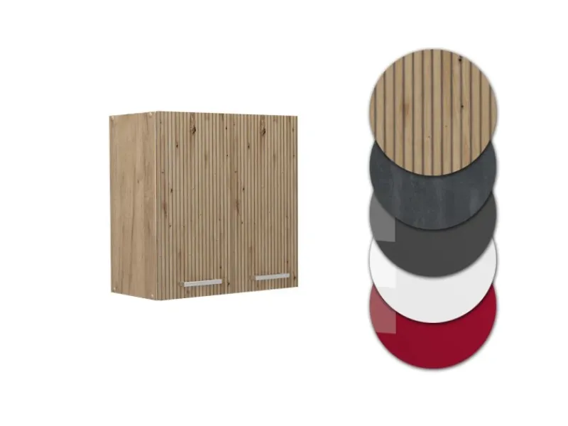 Vicco Hängeschrank R-Line Hängender Küchenschrank Artisan-Eiche/Goldkraft Eiche 60 cm< Küchenschränke